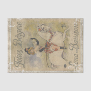 Folies Bergere French Horse Woman Seidenpapier