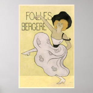 Folies Bergère Kabarett Musiktheater Pariser Theat Poster