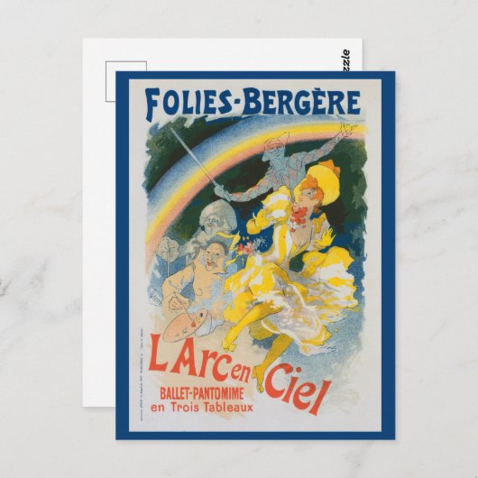 Folies Bergère - L'arc en ciel - Chéret Postcard Postkarte (Vorne/Hinten)