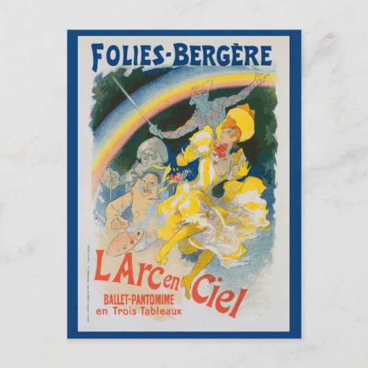 Folies Bergère - L'arc en ciel - Chéret Postcard Postkarte (Vorderseite)