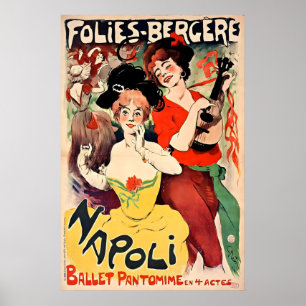 Folies Bergère Paris 1901 POSTER DRUCK A5-A1