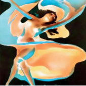 Folies Bergere Paris Showgirl, Flapper Girl aus de Poster