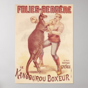 Folies Bergere -- Verpackenkänguruhs Poster
