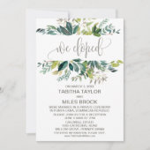 Folies, die wir in Elopement-Empfang gegossen habe Einladung (Vorderseite)