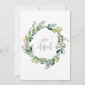 Folies, die wir in Elopement-Empfang gegossen habe Einladung (Rückseite)