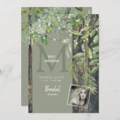 Folies Rustikales Foto Sage Lights Brautparty Einladung (Vorne/Hinten)