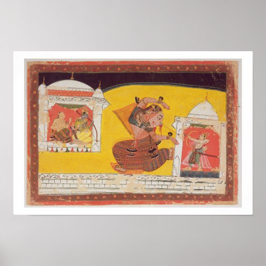 Folio 27 Laksmama schneidet die Nase von Surpanakh Poster (Vorne)