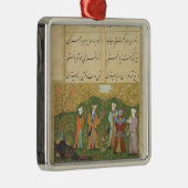 Folio 39, a-Gartenszene, vom 'Bustan von Sa'd Silbernes Ornament (Rechts)