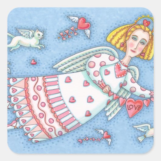 FOLK ANGEL OF HEARTS STICKER Sheet (Vorderseite)