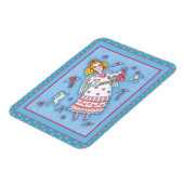 FOLK ART ANGEL, CAT UND FLIEGENDE HERZWERTE VALENT MAGNET (Linke Seite)