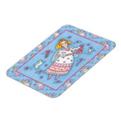 FOLK ART ANGEL, CAT UND FLIEGENDE HERZWERTE VALENT MAGNET (Linke Seite)