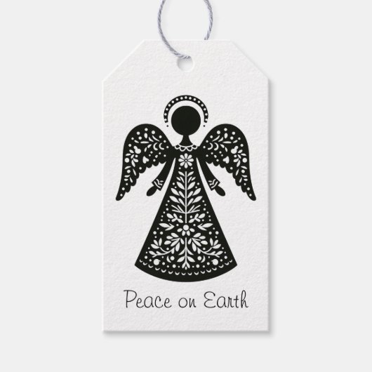 Folk Art Angel Geschenkanhänger (Vorderseite)