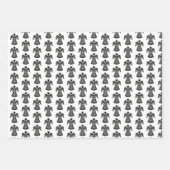 Folk Art Angel Muster Geschenkpapier Set (Vorderseite 3)