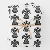 Folk Art Angel Muster Geschenkpapier Set (Beispiel)