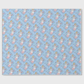 FOLK ART ANGEL OF HEARTS WRAPPING PAPIER GESCHENKPAPIER (Flach)