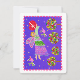 Folk Art Angel Valentine 4.5x5.5 Ferienwohnung Kar Feiertagskarte