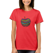 Folk Art Apple T - Shirt