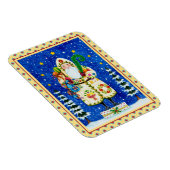 FOLK ART BALTIMORE QUILT VATER CHRISTMAS URLAUB MAGNET (Rechte Seite)