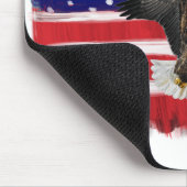 Folk Art bemalt Flag mit Adler Mousepad (Ecke)