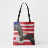 Folk Art bemalt Flag mit Adler Tasche (Vorderseite)