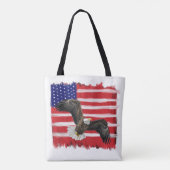 Folk Art bemalt Flag mit Adler Tasche (Rückseite)