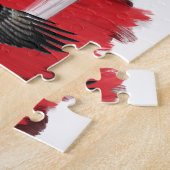 Folk Art bemalt Flag und Adler Puzzle (Seite)