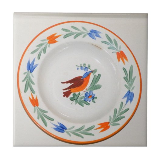 Folk Art Bird Fliese (Vorderseite)