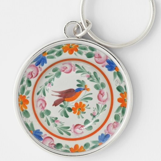 Folk Art Bird Schlüsselanhänger (Vorne)