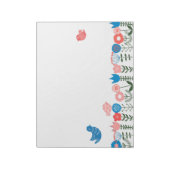 Folk Art Birds and Flowers Notepad Notizblock (Rotiert)