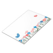 Folk Art Birds and Flowers Notepad Notizblock (angewinkelt)