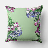 Folk Art Birds Blume Acorns Kissen (Vorderseite)