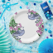 Folk Art Birds Blume Acorns Pappteller (Party)