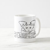 Folk Art Black Gargoyle Kaffeetasse (VorderseiteRechts)