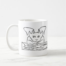 Folk Art Black Gargoyle Kaffeetasse