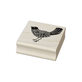 Folk Art Blackbird Gummistempel