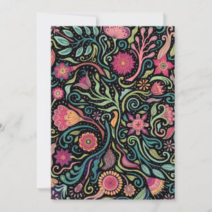 Folk Art Blume Card Feiertagskarte