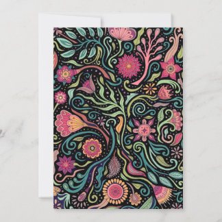 Folk Art Blume Card Feiertagskarte