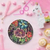 Folk Art Blume in Bloom Pappteller (Party)