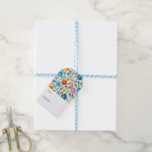 Folk Art Blume Muster 2 Geschenkanhänger (Mit Garn)
