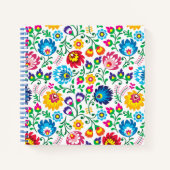 Folk Art Blume Muster 2 Notizblock (Vorderseite)
