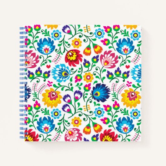 Folk Art Blume Muster 2 Notizblock (Vorderseite)