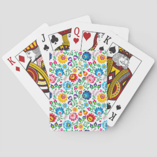 Folk Art Blume Muster 2 Spielkarten