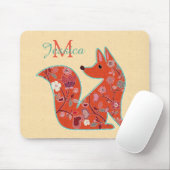 Folk Art Blume Muster Fox Personalisiert Mousepad (Mit Mouse)