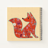Folk Art Blume Muster Fox Personalisiert Notizblock (Rückseite)