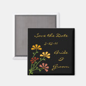 Folk Art-Blume speichern das Datumsfenster Magnet (Vorderseite/Rückseite)