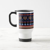 Folk Art Border, Black Non Spill Travel Mug Reisebecher (Links)