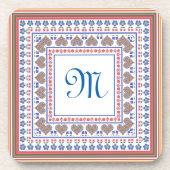 Folk Art Border Set der Untersetzer (Vorderseite)