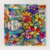 Folk Art Bouquet Puzzle (Horizontal)