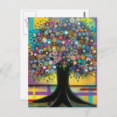 FOLK ART Burnt Desires BY LORI EVERETT postcard Postkarte (Vorne/Hinten)