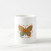 Folk-Art Butterfly Bloom  Kaffeetasse (Mittel)